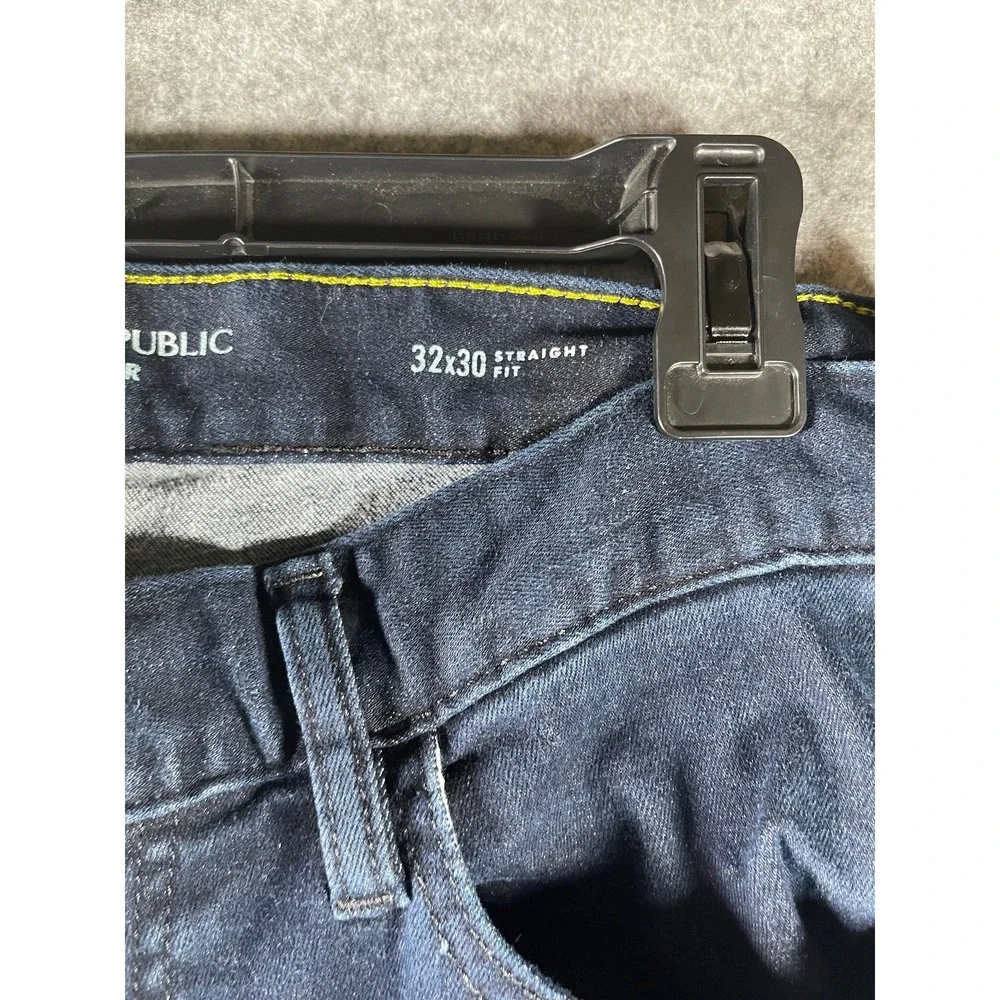 Banana Republic Jeans Mens 32x30 Blue Denim Stretch Travel Dark Wash Athletic‎